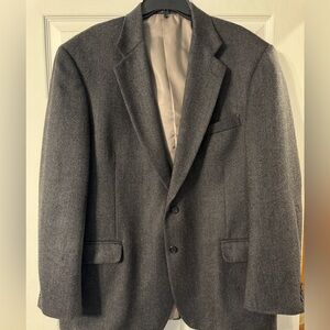 Croft & Barrow Brown Tweed Sportcoat 46L 100% Wool